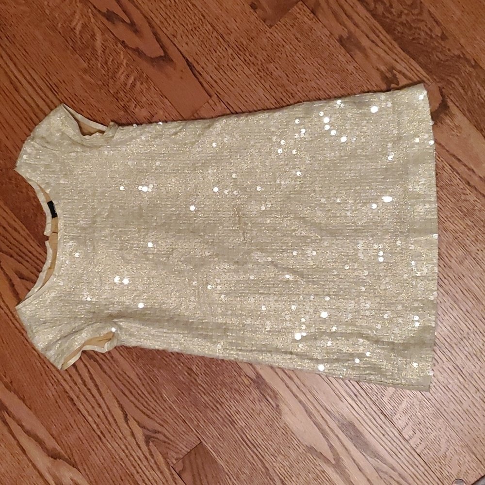 Gap kids gold sequin dress